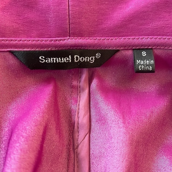 SAMUEL DONG LIGHT PURPLE METALLIC JACKET FROMT ZIPPER PURPLE JACKET WOMEN SMALL - Picture 10 of 11